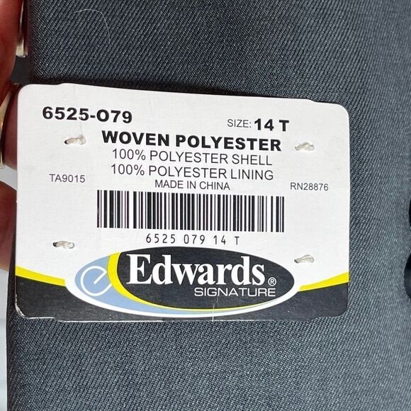 Edwards Signature Grey Blazer NWT Sz 14T - Picture 4 of 7